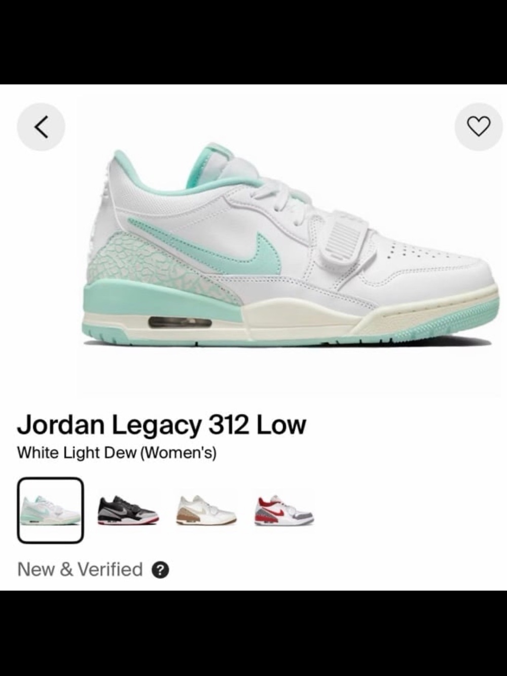 ⚡️⭐️Jordan Legacy 312 Low "White Light Dew" Women's Sneakers - 10.5